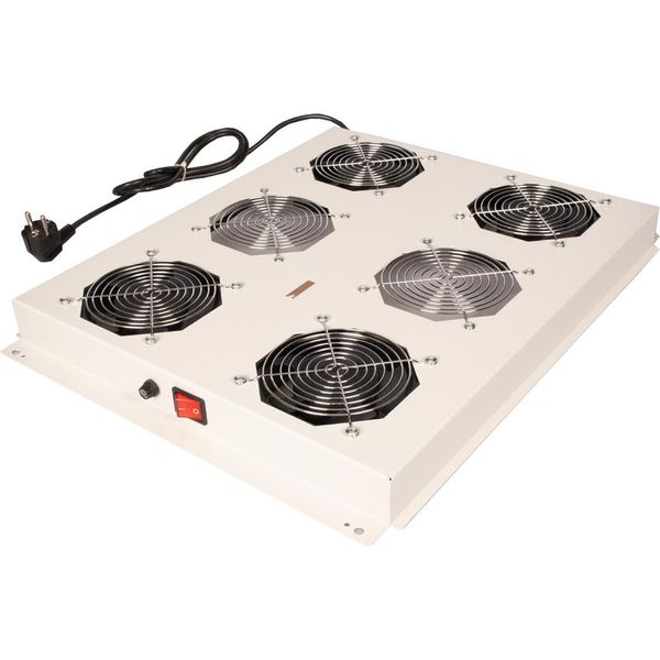 Unità Di Ventilazione A Tetto Da 19 Pollici Roline 4 Ventole, On/Off Per Rack Server Serie Pro, Grigio-image