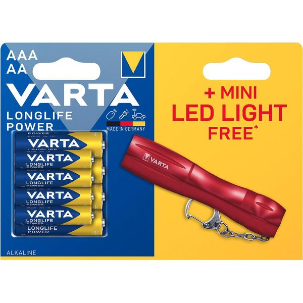 Varta BAT0298 Set Di Batterie Alcaline 4X Aaa E 4X Aa + Mini Torcia Led Light-image