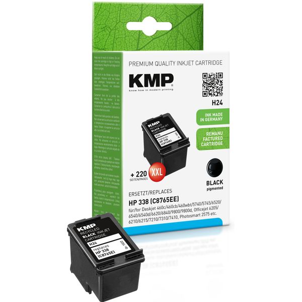 Kmp H24 - Inchiostro A Base Di Pigmento - Nero - Hp Deskjet 460 Hp Deskjet 460 C Hp Deskjet 460 Cb Hp Deskjet 460 Wbt Hp Deskjet 460 Wf Hp... - 1 Pezzo(I)-image