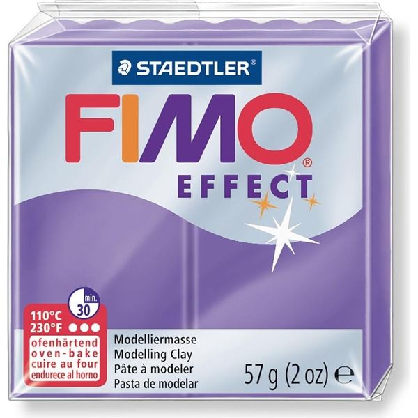 Fimo Effect Argilla Per Modellare Indurente Al Forno Viola Trasparente 57 G-image