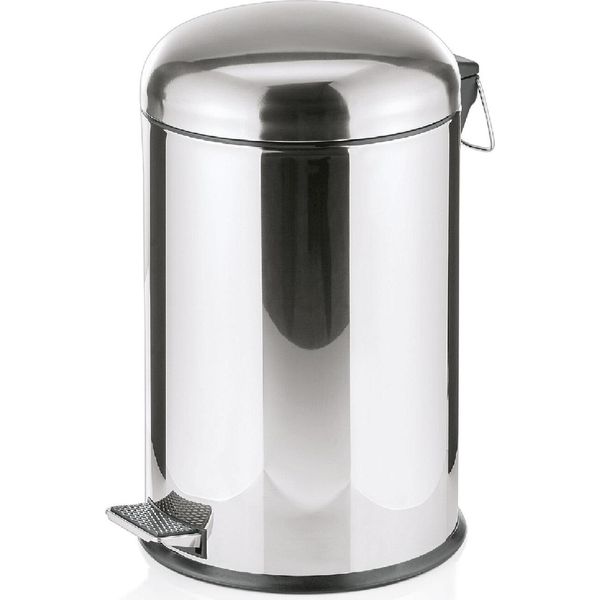 Cestino A Pedale In Acciaio Inox Con Inserto In Plastica, 12 Litri-image