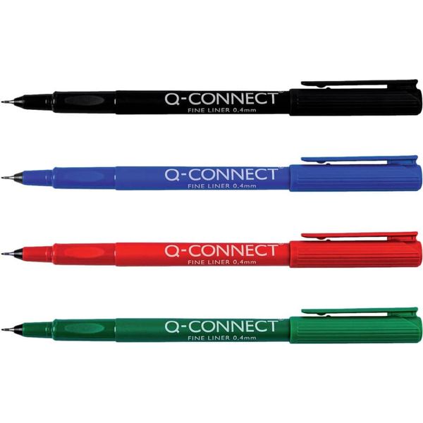 Q-Connect® KF25010 Penna A Punta Fine 0,4 Mm, Verde-image