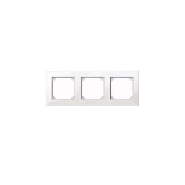 Merten 515319 Cornice M-PLAN, A 3 Ingressi, Bianco Polare Lucido-image