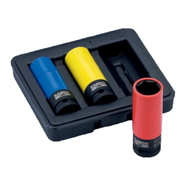 Bahco Set Di Bussole A Percussione Da 3 Pezzi 17/19/21 Mm BWSS12P3-image