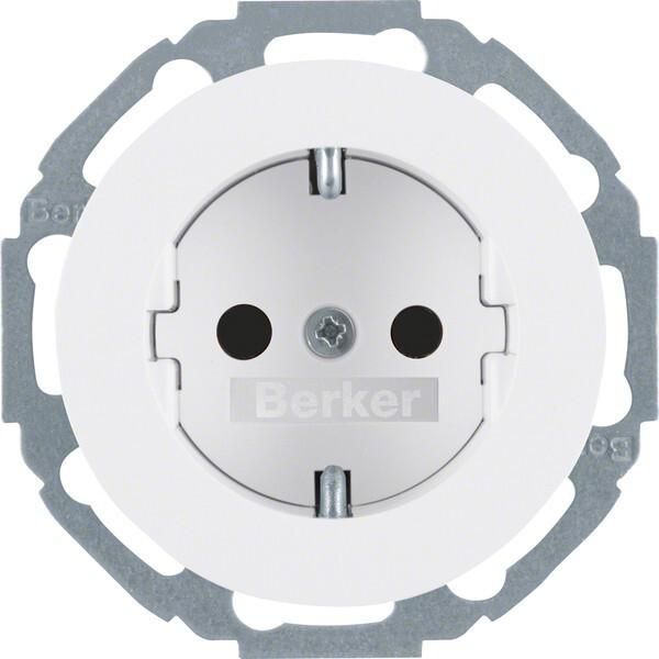 Berker 47552089 Presa Schuko Bianco Polare, Lucido Gamma R.Classic-image
