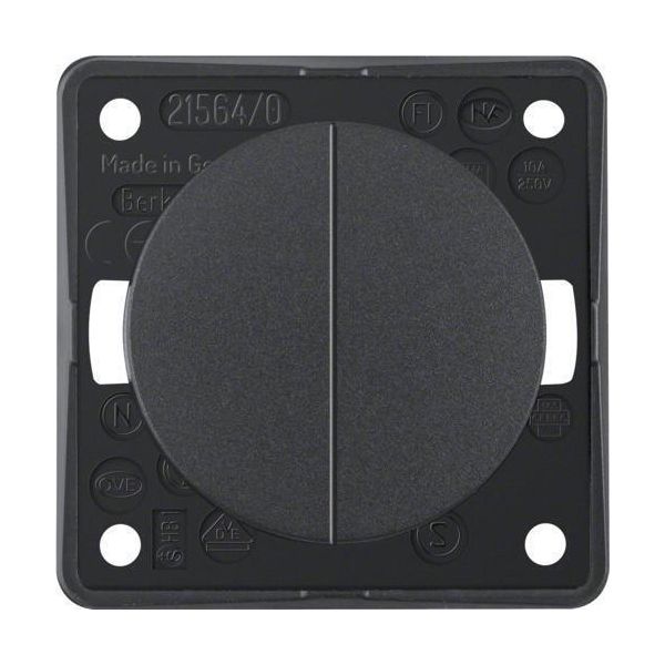 Berker 936752505 Interruttore A Bilanciere Antracite, Opaco Integro Flow/Pure-image