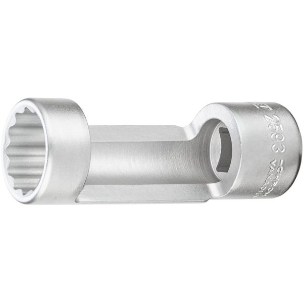 Hazet 2593-21 Chiave Per Ammortizzatori (Doppio Esagono) ∙ Quadro Cavo Da 1/2 Pollice (12,5 Mm) ∙ Profilo Doppio Esagono Esterno ∙ 21 Mm-image