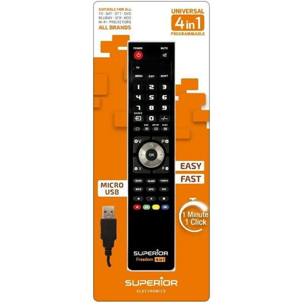 Superior Freedom Telecomando Usb 4In1 Per 4 Dispositivi, Usb, Programmazione Pc-image