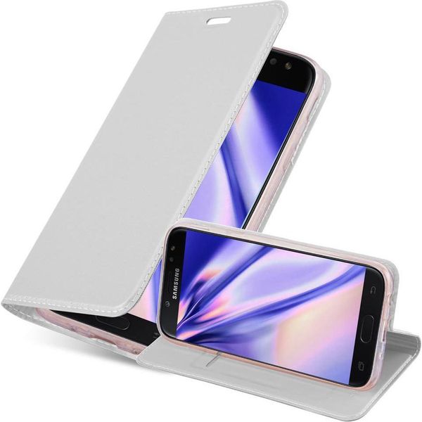 Cadorabo Custodia Per Cellulare Per Samsung Galaxy J5 2017 Custodia Protettiva In Argento Cover Etui Book Case Booklet-image