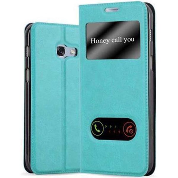 Cadorabo Custodia Protettiva Per Samsung Galaxy A5 2017 Cover In Turchese Custodia Del Telefono Cellulare Custodia A Libro Custodia-image