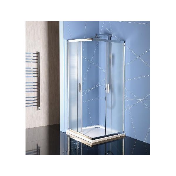 Polysan Easy Line - Cabina Doccia In Quattro Parti 900X900 Mm, Alluminio Lucido/Vetro Brick EL5138-image