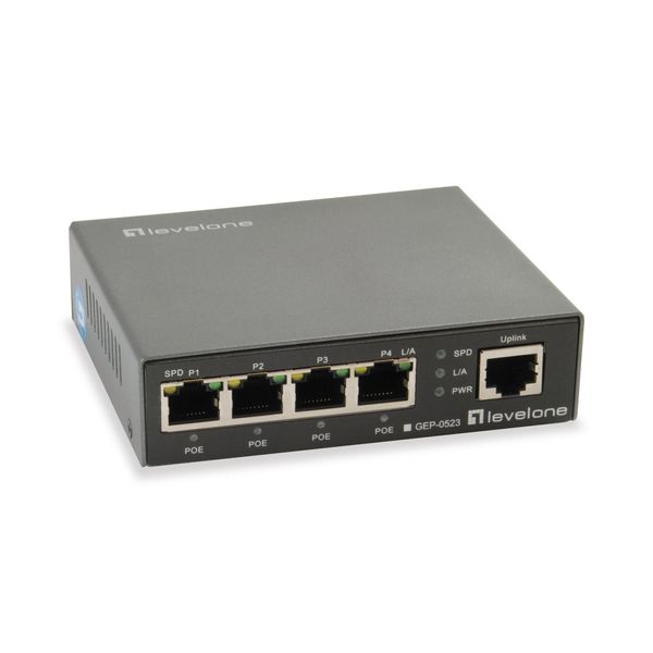 Level One GEP-0523 Levelone Switch 5X Ge GEP-0523 60W 4Xpoe-image