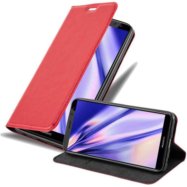 Cadorabo Custodia Per Huawei Mate 10 Lite Custodia Protettiva In Rosso Custodia Per Cellulare Cover Chiusura Magnetica-image