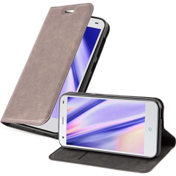 Cadorabo Custodia Per Zte Blade S6 Custodia Protettiva In Marrone Custodia Del Telefono Cellulare Custodia Cover Chiusura Magnetica-image