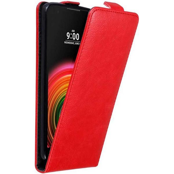 Custodia Cadorabo Per Lg X Power Custodia Protettiva In Rosso Custodia Flip Per Telefono Cellulare Custodia Cover-image