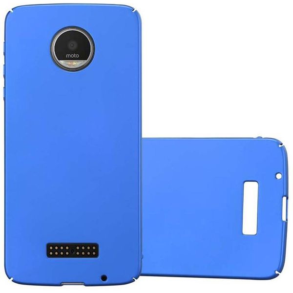 Cadorabo Cover Per Motorola Moto Z Cover Protettiva In Blu Custodia Rigida Per Telefono Cellulare Cover Case-image