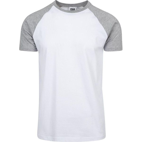 Urban Classics - Maglietta Raglan A Contrasto Bianco/Grigio - Xl-image