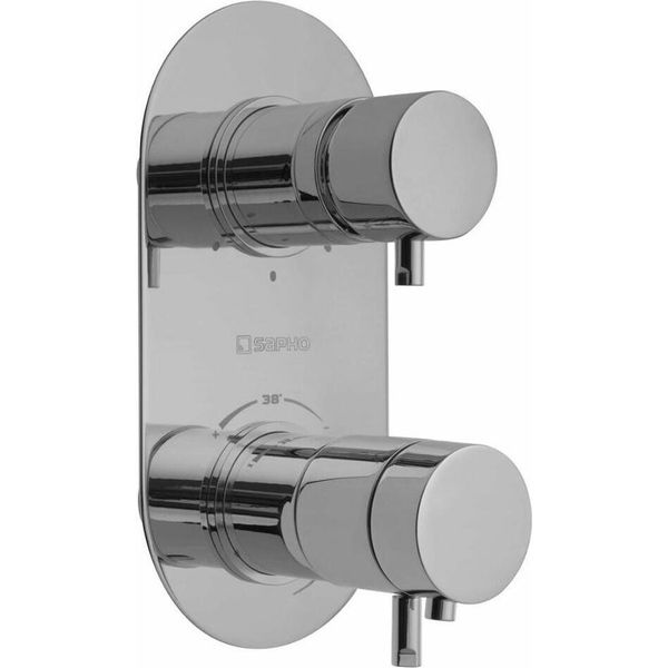 Sapho Rhapsody - Miscelatore Per Doccia Con Termostatico, Da Incasso, 3 Uscite, Con Corpo, Cromo 5592T-image