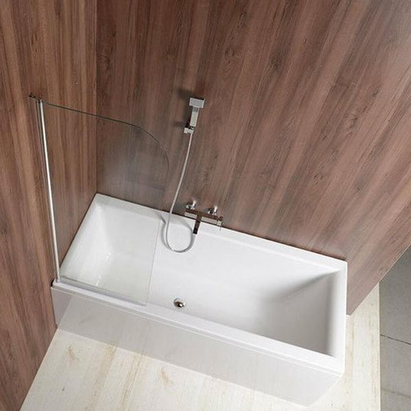 Aqualine Vilma - Schermo Da Bagno 600X1400 Mm, Cromo/Vetro Chiaro AQ6014-image