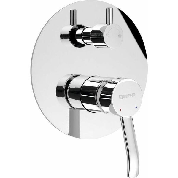Sapho Luka - Miscelatore Per Doccia Da Incasso, 2 Uscite, Con Interruttore, Cromo LK43-image