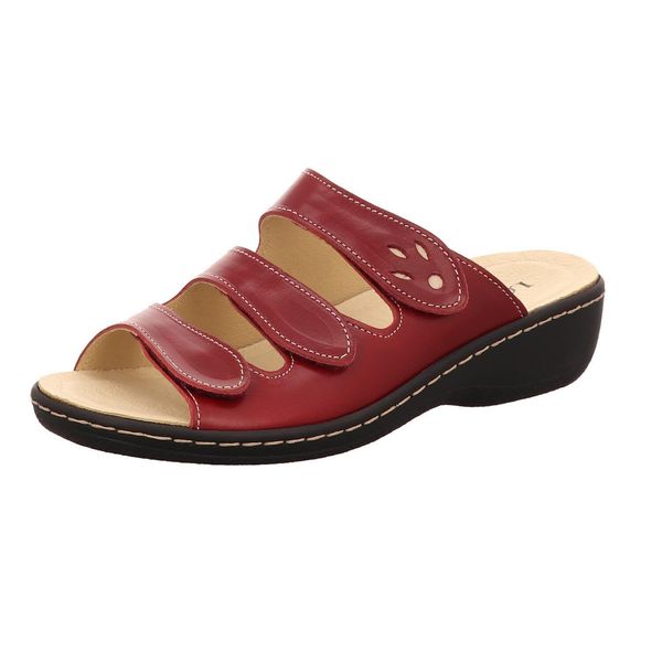 Longo Mules- Rosso Pelle Liscia : Normale : 38 Taglia: 38 Larghezza: Normale-image