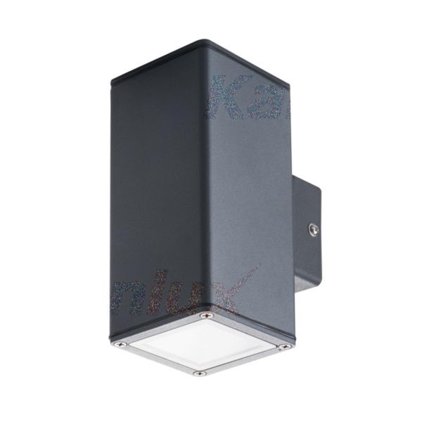 Kanlux Gori Lampada Da Parete Per Esterni Grafite, Alluminio, 2Xgu10, IP44, Senza Lampadina-image