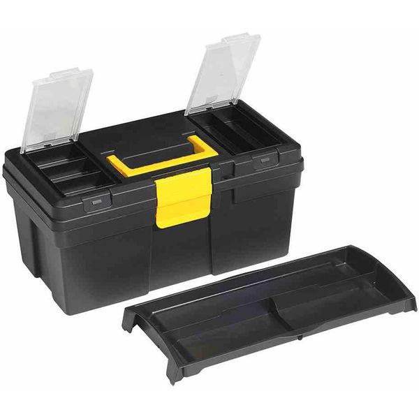 Ironside 100-442 Cassetta Degli Attrezzi In Plastica 510 X 240 X 240 Mm, Nero/Giallo-image