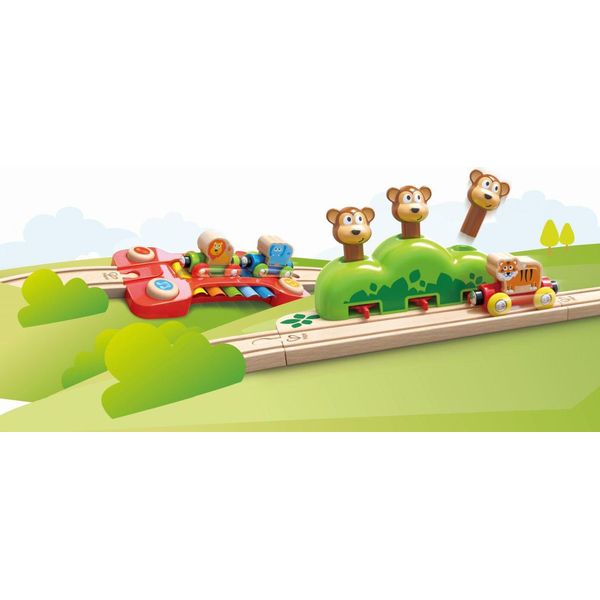 Hape Treno Rompicapo In Legno Arcobaleno E3825A-image