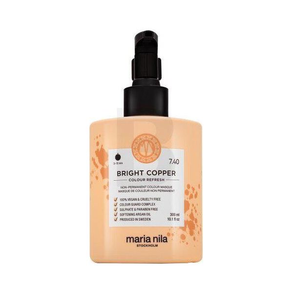 Maria Nila Colour Refresh Maschera Nutriente Con Pigmenti Colorati Per Ravvivare Le Tonalità Del Rame Bright Copper 300 Ml-image