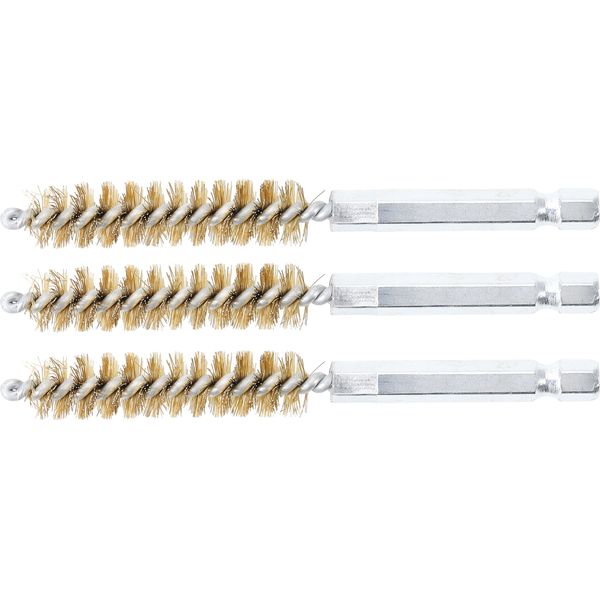Bgs Spazzola In Ottone 11 Mm Esagono Esterno 6,3 Mm (1/4") 3 Pezzi - 3078-11-M"-image