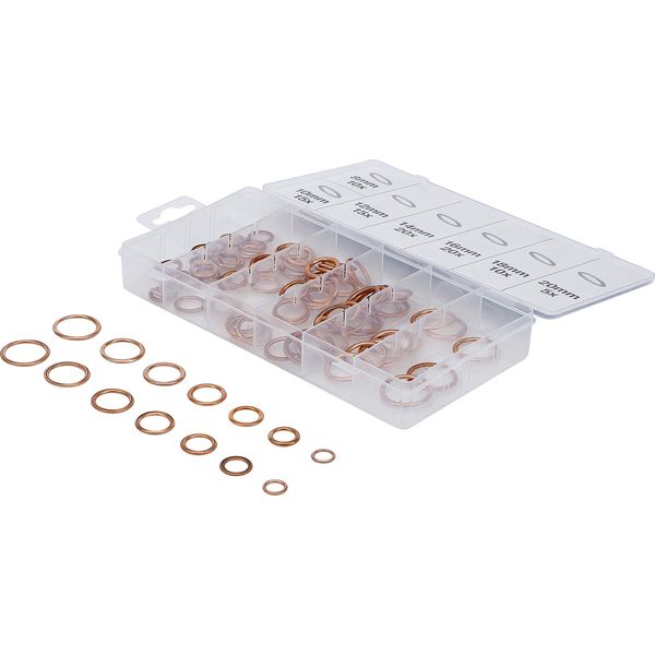 Bgs Assortimento Di O-Ring In Rame Ø 6 - 20 Mm 95 Pz - 9313-image