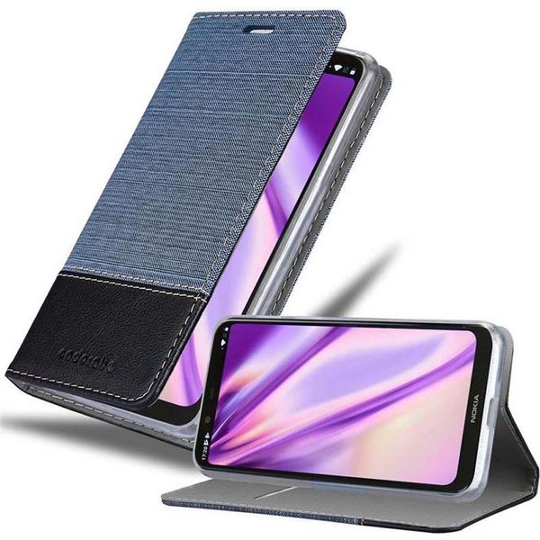 Cadorabo Custodia Per Nokia 5.1 Plus / X5 Custodia Protettiva In Blu Custodia Per Cellulare Custodia A Libro Cover-image