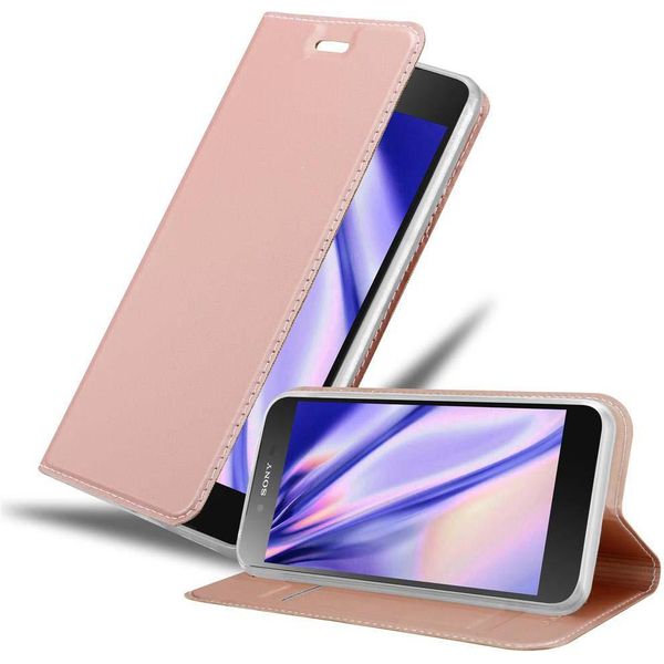 Cadorabo Custodia Per Cellulare Per Sony Xperia Z5 Premium Custodia Protettiva In Rosa Cover Etui Book Case Booklet-image