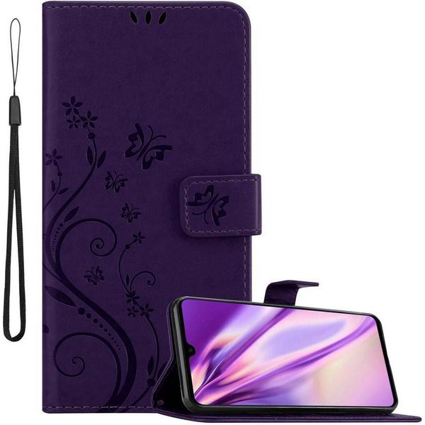 Cadorabo Cover Per Huawei Mate 20 Cover Protettiva In Viola Cover Protettiva Cover Per Telefono Cellulare Custodia Fiori Custodia Fiori-image