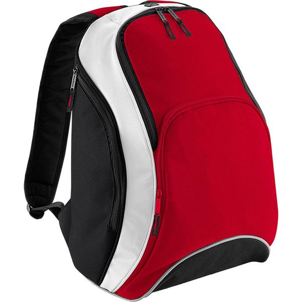 Zaino Bagbase Teamwear, 21 Litri (2 Pezzi/Confezione) BC4203 (Taglia Unica) (Rosso/Nero/Bianco)-image