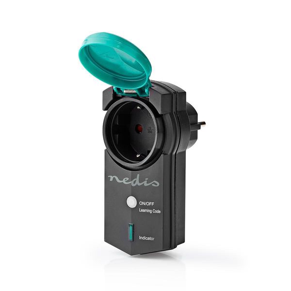 Spina Rf | Mesh / 433 Mhz | IP44 | 3680 W | Contatto Jordad / Tipo F (Cee 7/7) | -20 - 50 °C | GröN / Svart-image