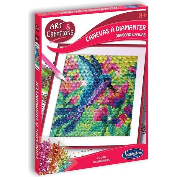 Sentosphere 02029 Set Di Strass, Motivo Colibrì, Set Creativo, Fai Da Te Per Bambini E Adulti, Multicolore-image