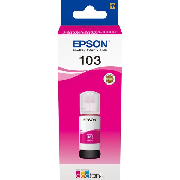 Epson 103 Ecotank Magenta Ink Bottle (We) - Magenta - Epson - Epson L5190 / L3156 / L3151 / L3150 / Ecotank L3110 - 65 Ml - Ad Inchiostro - Indonesia-image
