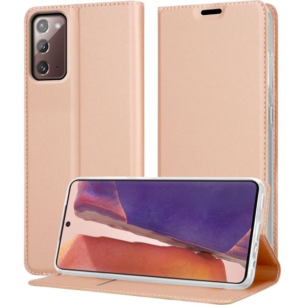 Cadorabo Custodia Per Cellulare Per Samsung Galaxy Note 20 Custodia Protettiva In Rosa Cover Etui Book Case Booklet-image