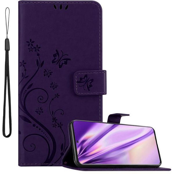 Cadorabo Cover Per Samsung Galaxy S20 Cover Protettiva In Viola Cover Protettiva Cover Per Telefono Cellulare Cover Fiori Custodia Fiore-image