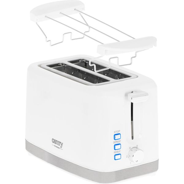 Camry | Toaster | Cr 3219 | Power 750 W | Number Of Slots 2 | Housing Material Plastic | White-image