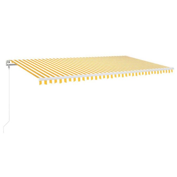 Tenda Automatica Con Led E Sensore Vento 600X350 Cm Giallo/Bianco-image