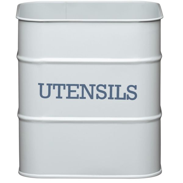 Living Nostalgie Kitchencraft Portaposate In Metallo 14,5 X 16 Cm Grigio-image