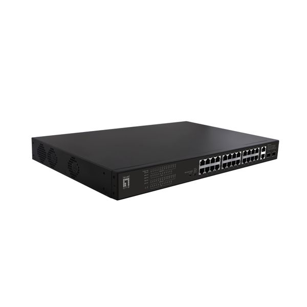 Switch Level One FGP-2831 Switch Levelone 28X Fe FGP-2831 2Xge 2Xgsfp 390W 802.3Xpoe-image