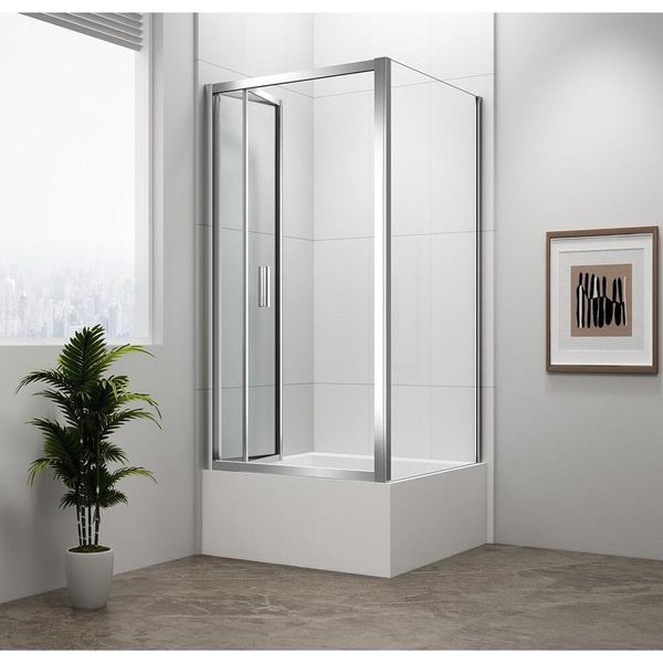 Deep Cabina Doccia Rettangolare 1000X900Mm Variante L/R, Vetro Trasparente-image