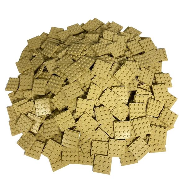 Lego® 4X4 Tavole Da Costruzione Beige Chiaro - 3031 Nuovo! Quantità 100X-image