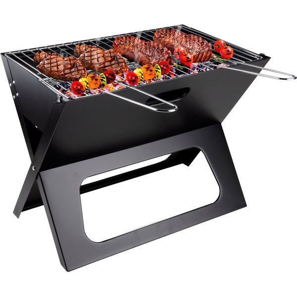 Barbecue Da Tavolo Barbecue A Carbonella Da Campeggio Barbecue Portatile Pieghevole Con Ciotola Per Il Fuoco-image