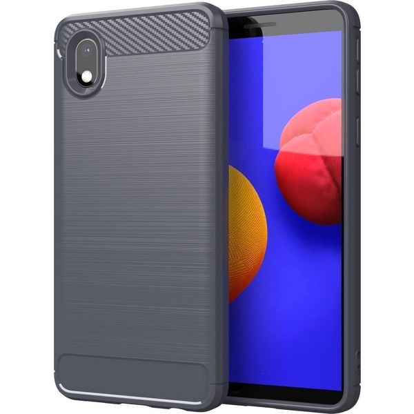 Custodia Cadorabo Per Samsung Galaxy A10E / A20E In Tpu Grigio Protettivo Custodia Cover Telefono Cellulare-image