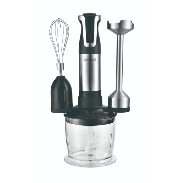 Royalty Line RL-ESMS800BLK: Set Di Frullatori Manuali 3 In 1 - Frullatore Potente, Frullatore A Immersione, Tritatutto - Nero-image