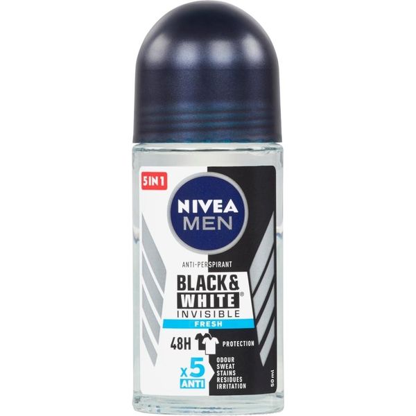 Nivea Uomo Black & White Invisible Fresh Ball Antitraspirante, 50 Ml-image